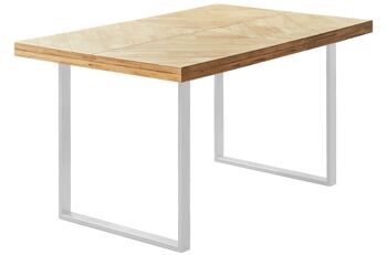TABLE À MANGER FIXE SPIKE 150 x 90 CM NORDIQUE / BLANC. OK1367 1