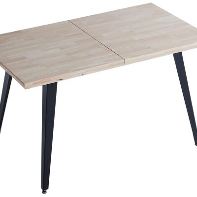 MESA COMEDOR EXTENSIBLE BERG 140 - 180 - 220 x 80 CM ROBLE NORDISH / NEGRO. OK1370