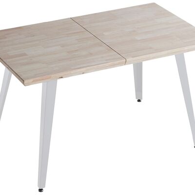 MESA COMEDOR EXTENSIBLE BERG 140 - 180 - 220 x 80 CM ROBLE NORDISH / BLANCO. OK1371