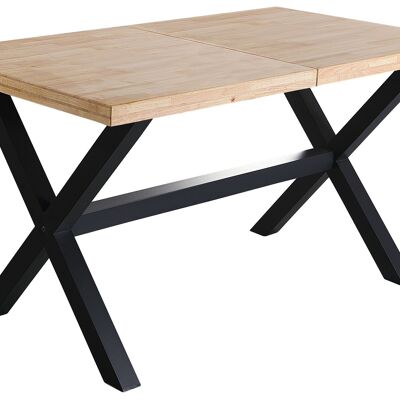 MESA COMEDOR EXTENSIBLE X-LOFT 140 - 180 - 220 x 90 CM ROBLE NORDISH / NEGRO. OK1373