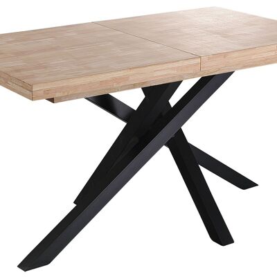 MESA COMEDOR EXTENSIBLE XENA 140 - 180 - 220 x 90 CM ROBLE NORDISH / NEGRO. OK1375