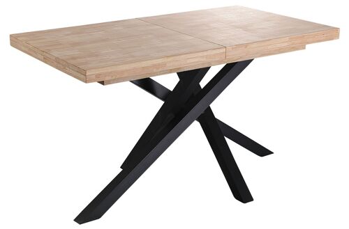 MESA COMEDOR EXTENSIBLE XENA 140 - 180 - 220 x 90 CM ROBLE NORDISH / NEGRO. OK1375