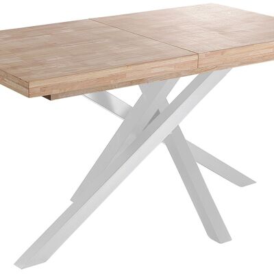 MESA COMEDOR EXTENSIBLE XENA 140 - 180 - 220 x 90 CM ROBLE NORDISH / BLANCO. OK1376