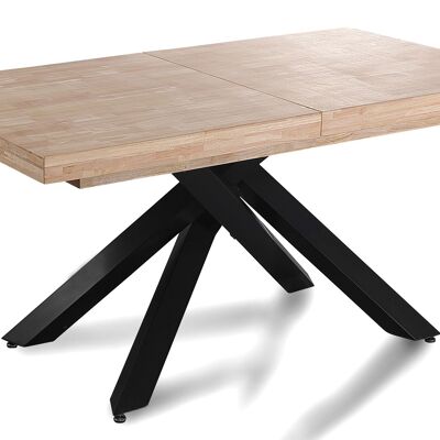 MESA COMEDOR EXTENSIBLE XENA 160 - 200 - 240 x 90 CM ROBLE NORDISH / NEGRO. OK1378