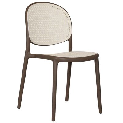 CHAISE MASIA TOPO POLYPROPYLÈNE / ROTIN. OK1389