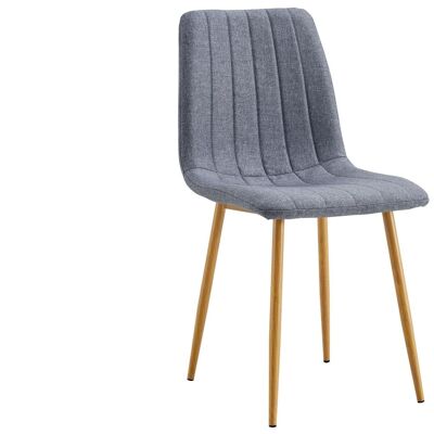 DINING CHAIR NAILS GRAY / OAK FABRIC. OK1401