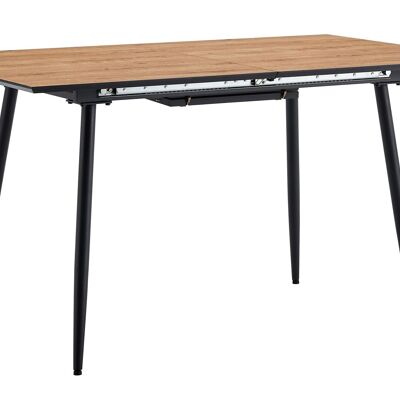 MESA COMEDOR EXTENSIBLE ARTIC 140 - 180 x 80 CM OAK / NEGRO. OK1403