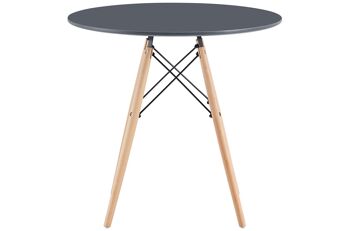 TABLE RONDE TOUR 80 CM GRIS / HÊTRE. OK1408 2