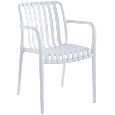 IVONE WHITE ARMCHAIR WITH ARMS. OK1412