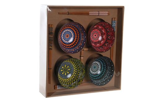 SUSHI SET 12 BAMBU GRES 34X34X6,5 MANDALA PC202878