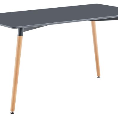 TAVOLO DA PRANZO FISSO NORDIKA 140 x 80 CM GRIGIO / FAGGIO. OK1425