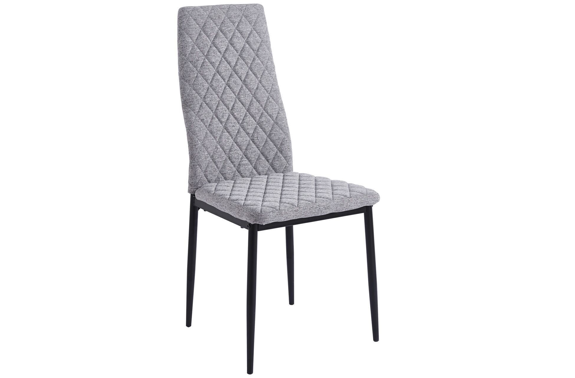 ANITA ESSZIMMERSTUHL GRAU / SCHWARZER STOFF. OK1434