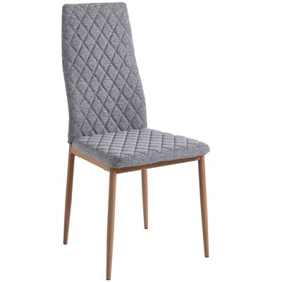 ANITA DINING CHAIR IN GRAY / OAK FABRIC. OK1436