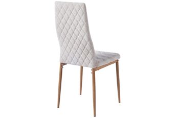 CHAISE DE SALLE À MANGER ANITA TISSU BEIGE / CHÊNE. OK1437 2