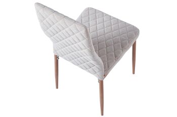 CHAISE DE SALLE À MANGER ANITA TISSU BEIGE / CHÊNE. OK1437 3