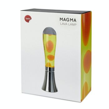 Lampe à lave, Magma, argent / jaune, aluminium, 45cm 3