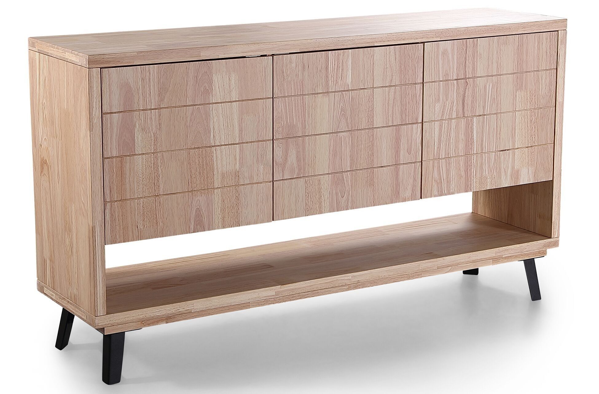 BERG NIEDRIGE KONSOLE 153 x 40 CM NORDISCHE EICHE / SCHWARZ. OK1445