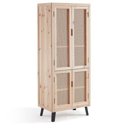 FELDSCHRANK 65,5 x 40,5 CM ZEDER / RATTAN. OK1449