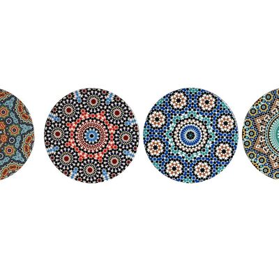 PLACEMAT DOLOMITE 20X20X0,7 MANDALA 4 ASSORTED. PC204865