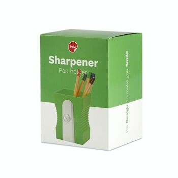 Pot à crayons- Pen holder-Pencil holder-Schreibutensilienbehäleter, Sharpener,vert 3