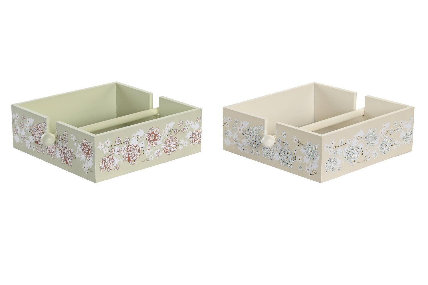 NAPKIN HOLDER MDF METAL 18X18X6 2 ASSORTMENTS. PC200273