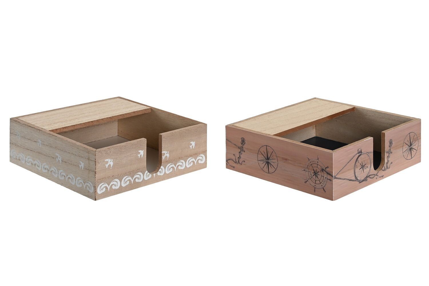 NAPKIN HOLDER MDF METAL 18X18X6 2 ASSORTMENTS. PC204232