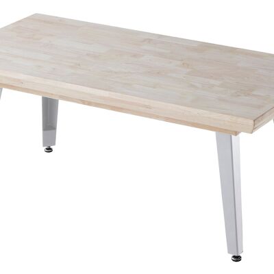 TABLE BASSE ÉLEVABLE BERG 120 x 60 CM CHÊNE DU NORD / BLANC. OK1485