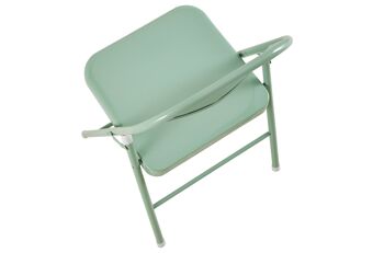 CHAISE PLIANTE MÉTALLIQUE FOLK VERT CLAIR. OK1490 3