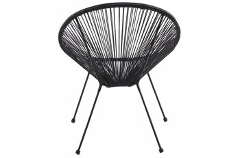 FAUTEUIL ACAPULCO NOIR D - 80 CM. OK1495 4