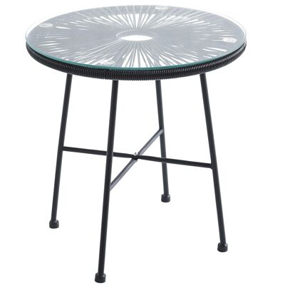 TABLE ACAPULCO 50 CM NOIRE. OK1497