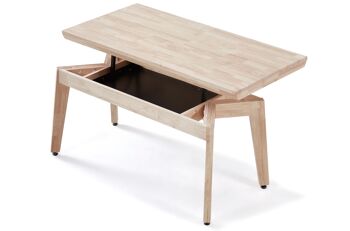 TABLE BASSE ÉLEVABLE EN BOIS DE GENOVA 120 x 60 CM NORDIQUE. OK1511 3