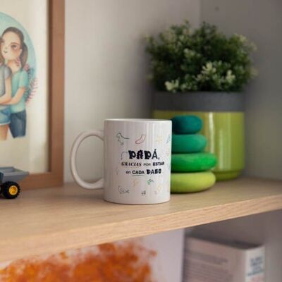 Mug "Papa, merci d'être là à chaque étape"