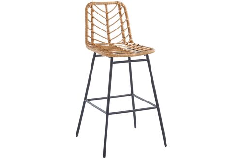 TABURETE ALTO JAVA RATTAN SINTETICO PE. OK1516