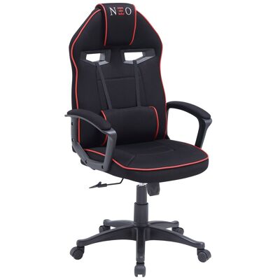 FAUTEUIL PIVOTANT NEO ADVANCE HAUTEUR RÉGLABLE TISSU NOIR. OK1521