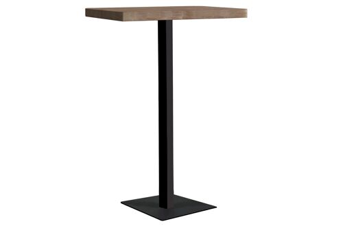 MESA ALTA MOSS 70 X 70 CM ROBLE AMERICAN / NEGRO. OK1547