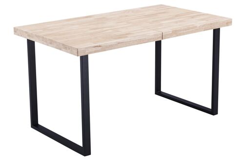 MESA COMEDOR EXTENSIBLE STEVE 140 - 180 x 80 CM ROBLE NORDISH / NEGRO OK1548