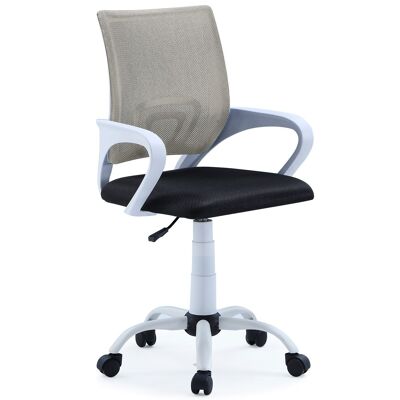 LINE RED SWIVEL CHAIR BREATHABLE BLACK / LIGHT GRAY WHITE STRUCTURE. OK1552
