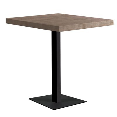 MESA MOSS 60 X 60 CM ROBLE AMERICAN / NEGRO. OK1563