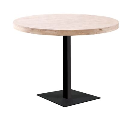 TABLE RONDE MOSS D-110 CM CHÊNE DU NORD / NOIR. OK1568