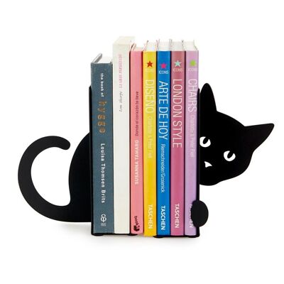 Serre-livre /Reggilibri /Reggilibri / Buchstütze,Hidden Cat,nero,metallo