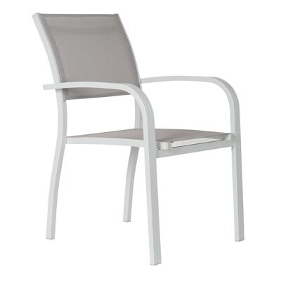 Stuhl aus Polyester-Aluminium, 57 x 64 x 86, grau, MB192576