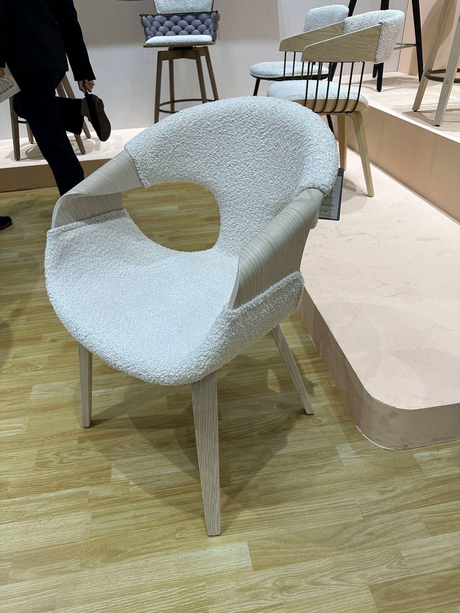 SEDIA IN LEGNO POLIESTERE 52,5X67,5X82 BIANCO MB211701