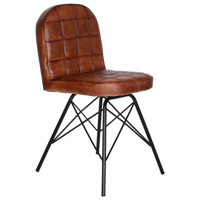 METAL LEATHER CHAIR 51X51X108 MB214156