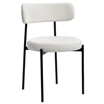 METAL POLYESTER CHAIR 51X52.5X76.5 WHITE LOOP MB212044