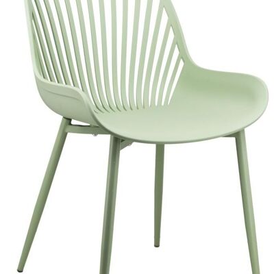 SEDIA IN METALLO PP 57.5X50.5X81 VERDE MENTA MB211967