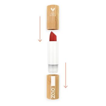 Rouge à lèvres audacieux 420 The Red - Rechargeable & vegan - 90% naturel 3