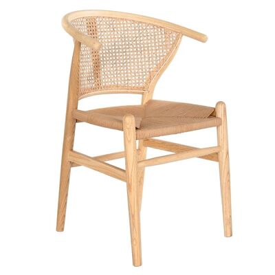 ELM RATAN CHAIR 56X48X80 NATURAL MB202804