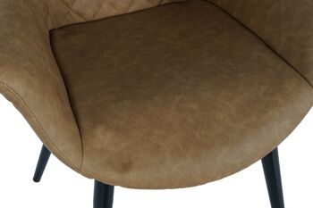 CHAISE MÉTAL PU 68X64X82 CAMEL MB208352 2