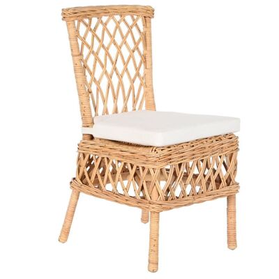 RATAN CHAIR 47X58X90 WITH NATURAL CUSHION MB207614