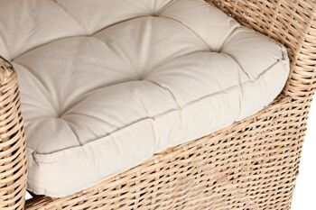 CHAISE RATAN 67X64X85 AVEC COUSSIN NATUREL MB210498 2